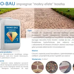 Impregnat NANO-BAU nadaje kostce brukowej efekt mokrej powierzchni, chroniąc ją przed plamami i zabrudzeniami.