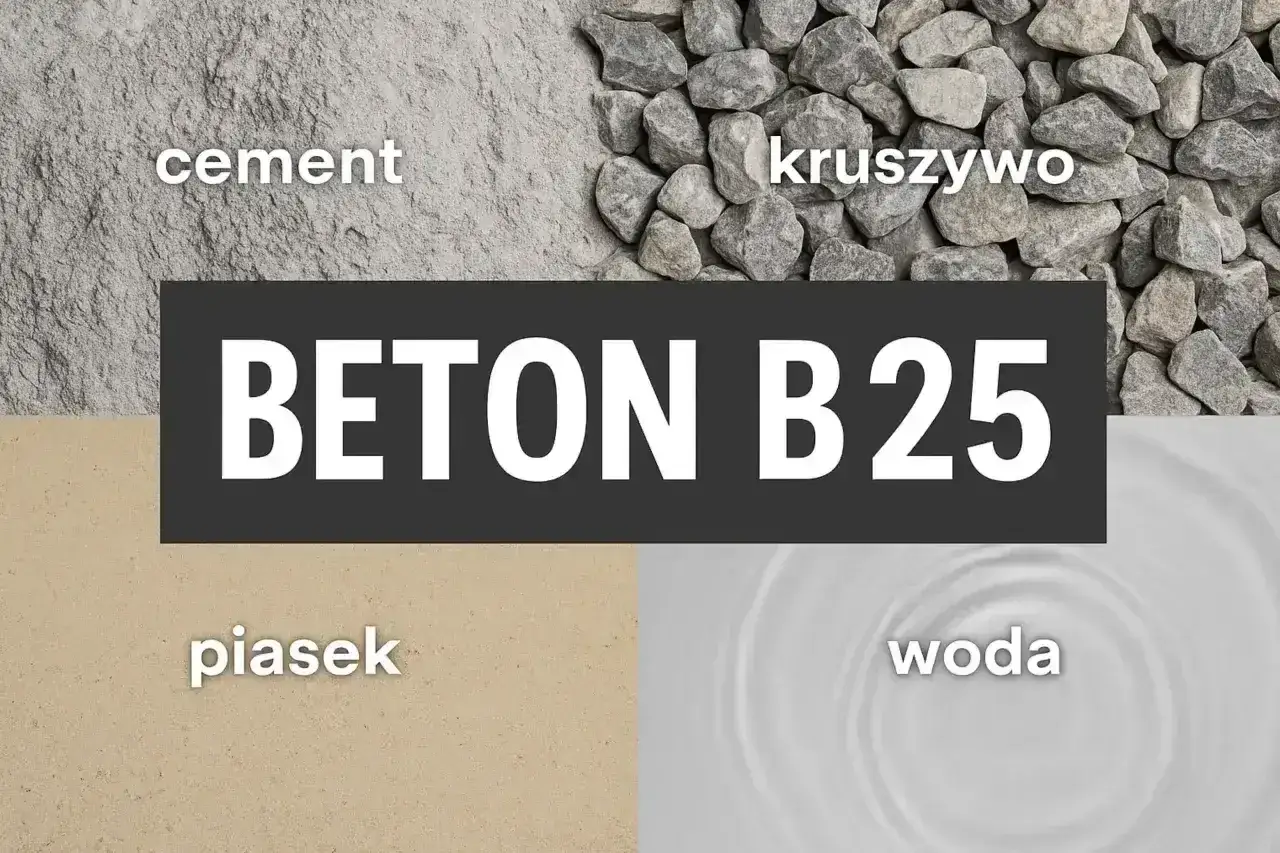 Składniki betonu B25: cement, kruszywo, piasek, woda. Poznaj właściwe proporcje!